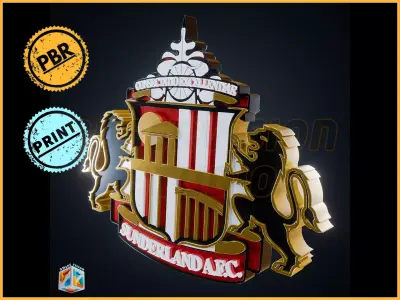 Sunderland FC logo - Cinematic - 3D print 3D model