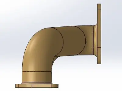 manifold model stainless steel exhaust 3D print model