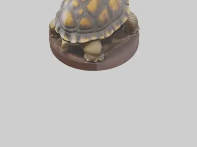 Giant Tortoise statue model Low-poly 3D model