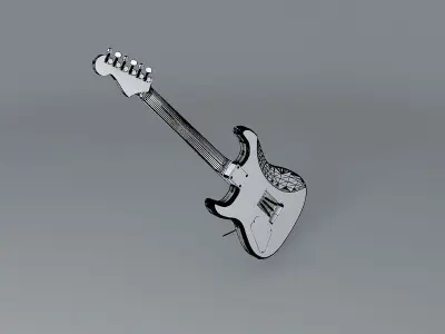 Hello Kitty guitar Free 3D model