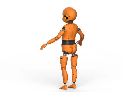 Crash Test Dummy Robot Android 3D model Child 3D model