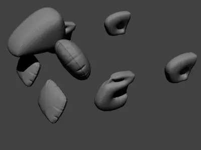 Automotive airbags 3D model