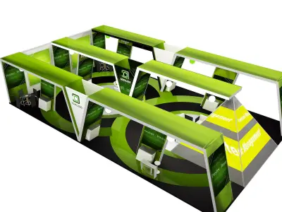  Booth Exhibition Stand a572b  3D model