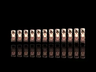 Coco Crush rings in different sizes 15 - 20-5 3D Model Pack