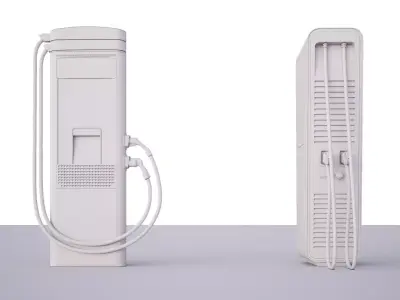 Fuel Dispenser Electric Car Charging Station 3D model