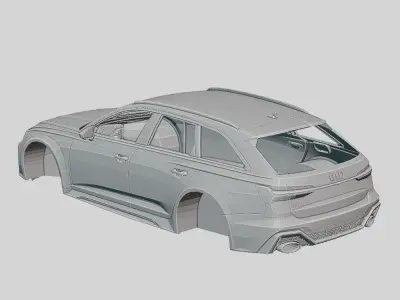 Audi RS6 Avant 2020 Printable Body  3D print model