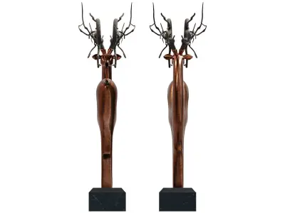 Copper Deer Decoration Low-poly 3D model