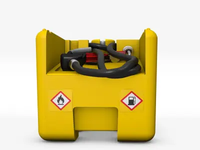 Cemo DT-Mobile Easy 200 Litre Fuel Dispenser with Electric Pump Low-poly 3D model