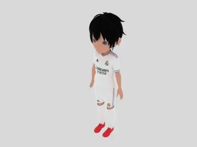  Real Madrid Soccer - Football  Player Low-poly 3D model