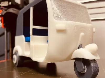Assembled Three Wheel Scooter  TUK TUK with Functional Steering 3D print model