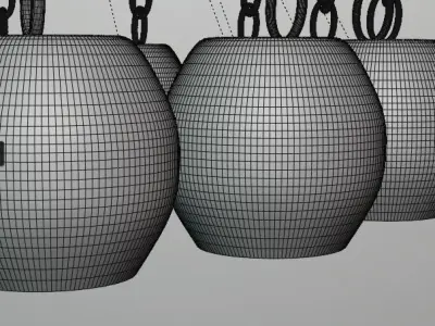 jhumar light 3D model