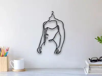 Man Body Wall Art 3D print model