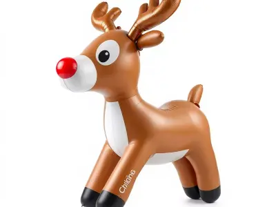 Rudolf Inflatable Reindeer model pack Low-poly 3D model