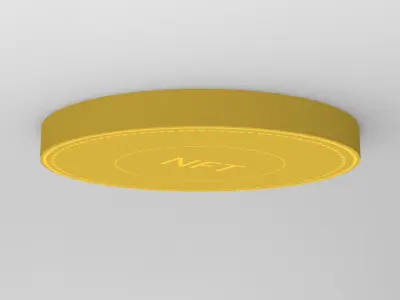 Coin NFT 3D Free low-poly 3D model