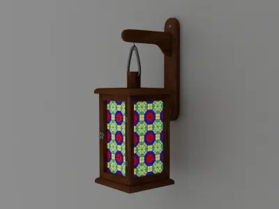 Traditional Persian Lantern-Classic Middle East Decorative Lamp Low-poly 3D model