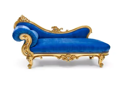 Royal Blue Chaise model pack Low-poly 3D model
