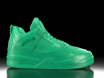 Air Jordan 4 with flat sole bottom 3D print model