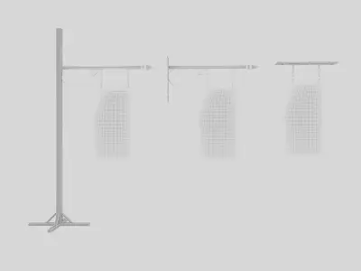 old woodden vine sign Low-poly 3D model