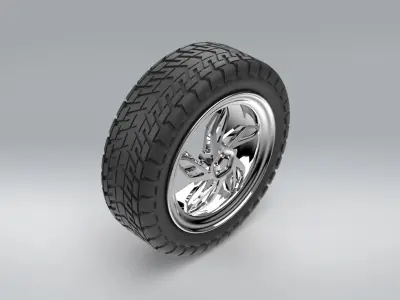 Rim and Tire 3D model from CGTrader