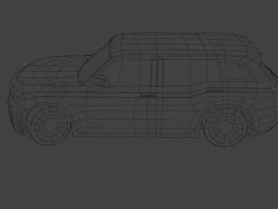 Low Poly Modern Generic SUV  Low-poly 3D model