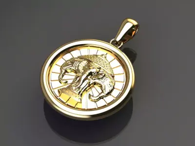 Ganesha Airavata 3 Headed Elephant Pendant 3D print model