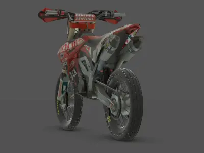 Aprilia MXV 450 Off-Road Dirt Bike 3D Model Low-poly 3D model