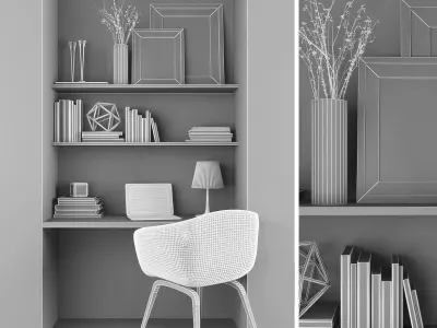Decorative set-17 Low-poly 3D model