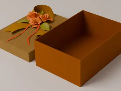 Package for Gift Gold 150 x 210 x 80mm 3D model