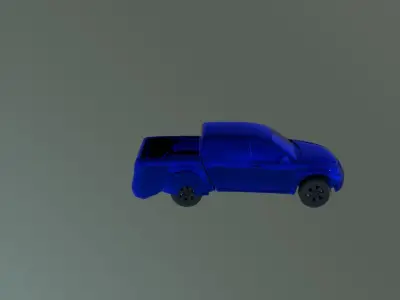 modified truck Low-poly 3D model