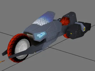 Concept Bike Low-poly 3D model