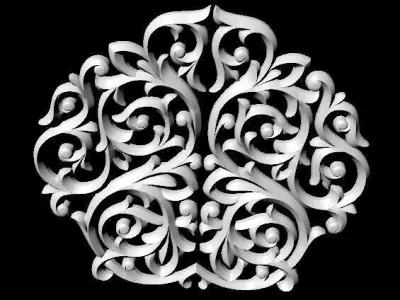 Central decor ornament for furniture 3D model 505