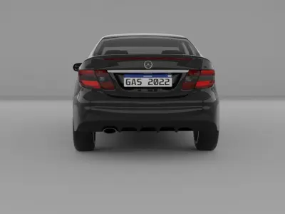 Mercedes Benz CLC200 lowpoly blender model Low-poly 3D model