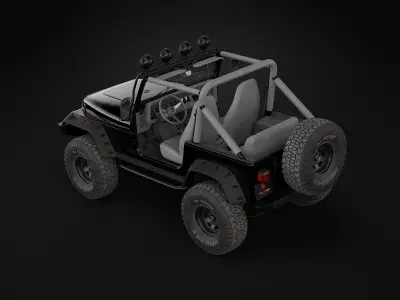 1987 Jeep Wrangler custom 3D model