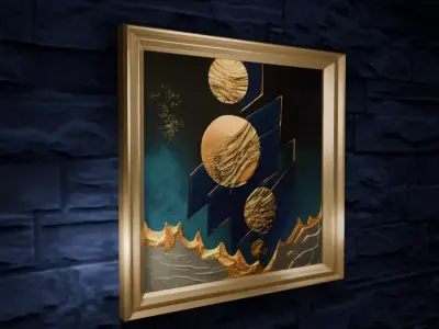 Premium Stylized Wall Frame Collection of 27 sets Low-poly 3D model