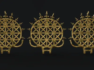Hittite Sun Disc Low-poly 3D model