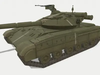 T-64 BM Bulat Low-poly 3D model