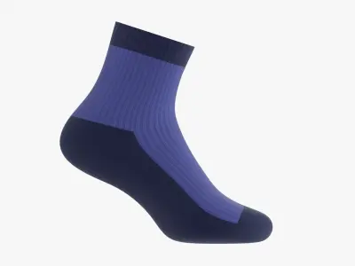 Regular sport sock 3D model