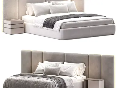 Giuong NGU Bed By Caprihome Low-poly 3D model