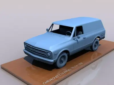 CHEVY C10 PANEL TRUCK 1968 3D print model