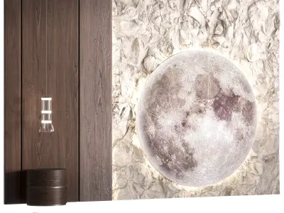 Decorative wall panel N05 3D model
