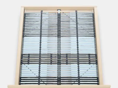 MALM Bed frame high w 4 storage boxes 18 Low-poly 3D model