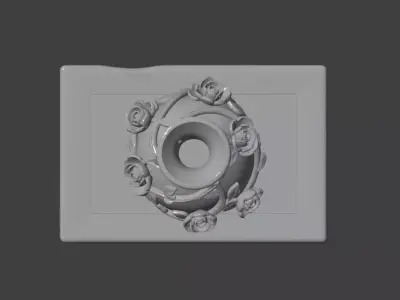 Rose Relief Vase 3D print model