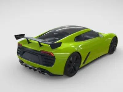 Realistic Racing Car 3D Model 3D model