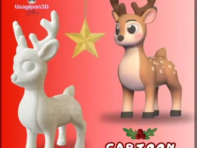 Cartoon Deer 3D print model