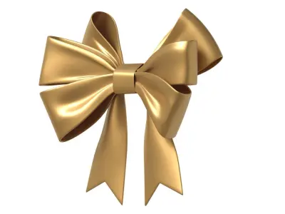Christmas Bow Ribbon 71 Low-poly 3D model
