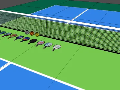 Pickelball Collection Low-poly 3D model