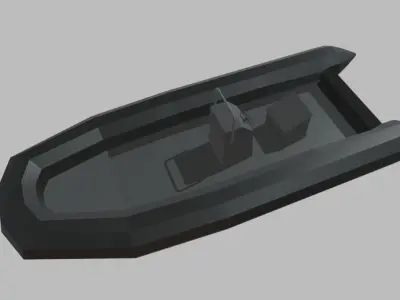Low Poly Boat 02 Low-poly 3D model