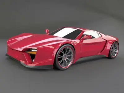 Pantherox sports car concept 3D model