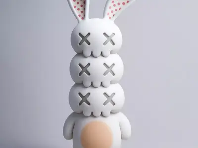 Bunny Kaws Style toy 3D print model