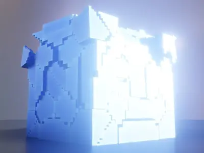 Placeholder-Cube Epileptic  Free 3D model